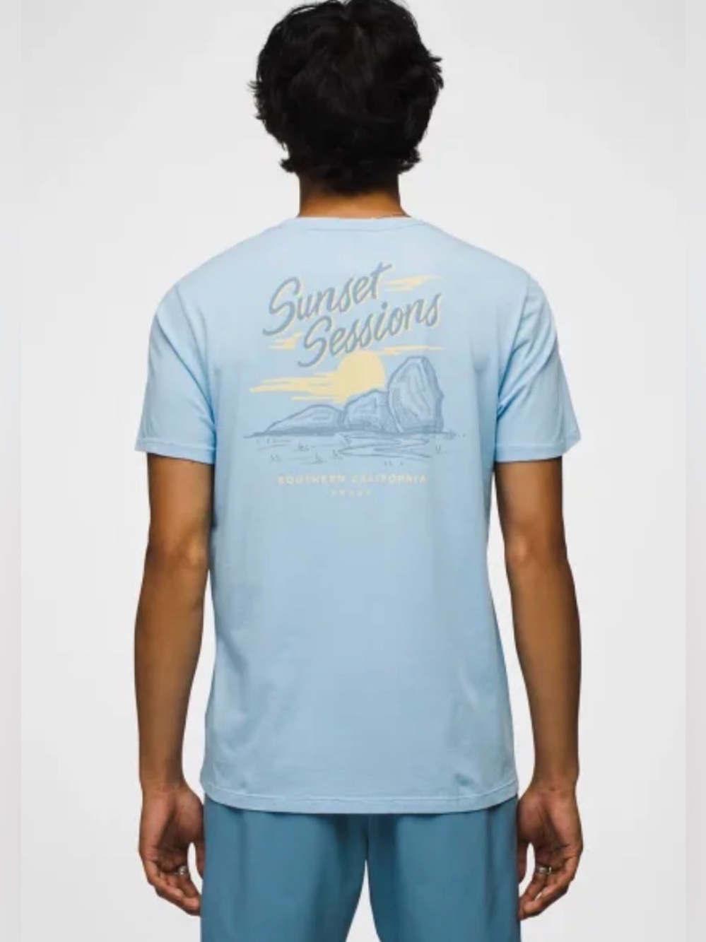 prAna Everyday Sessions Sunset Graphic Tee Crescent Bay Men’s XL NWT